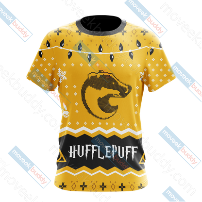 Harry Potter - Hufflepuff House Christmas Style Unisex 3D T-shirt   