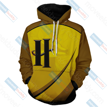 Harry Potter - Hufflepuff House Wacky Style Unisex 3D T-shirt   