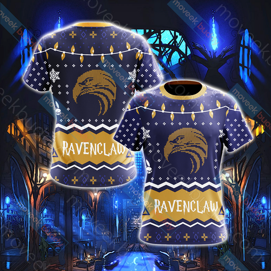 Harry Potter - Ravenclaw House Christmas Style Unisex 3D T-shirt   