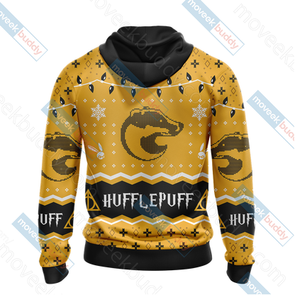 Harry Potter - Hufflepuff House Christmas Style Unisex 3D T-shirt   