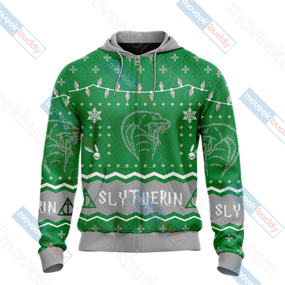 Harry Potter - Slytherin House Christmas Style Unisex 3D T-shirt   