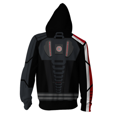 Mass Effect N7 Armor Cosplay Zip Up Hoodie Jacket   