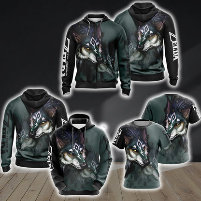 The Legend Of Zelda Link Wolf Unisex 3D T-shirt   