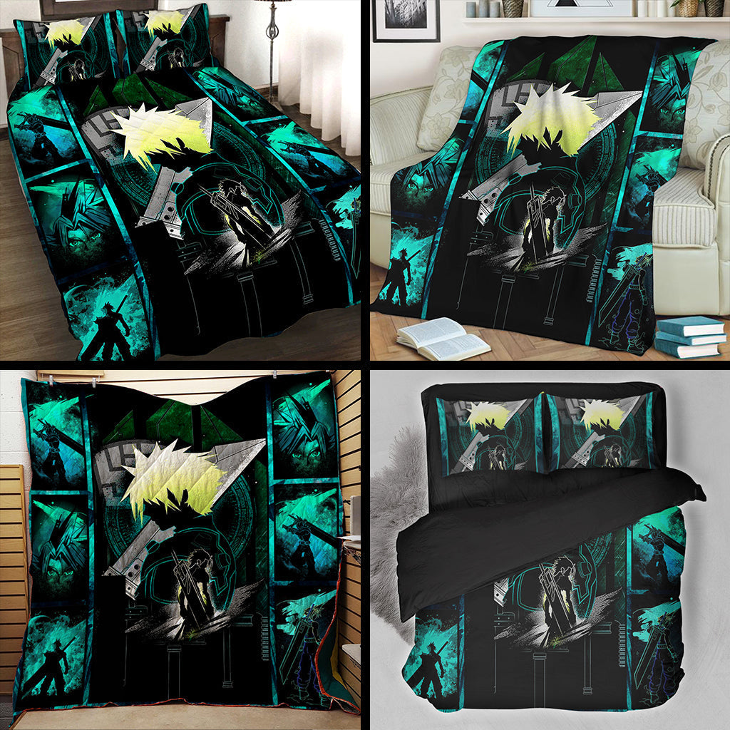 Final Fantasy Cloud Strife 3D Throw Blanket   