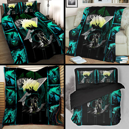 Final Fantasy Cloud Strife 3D Throw Blanket   