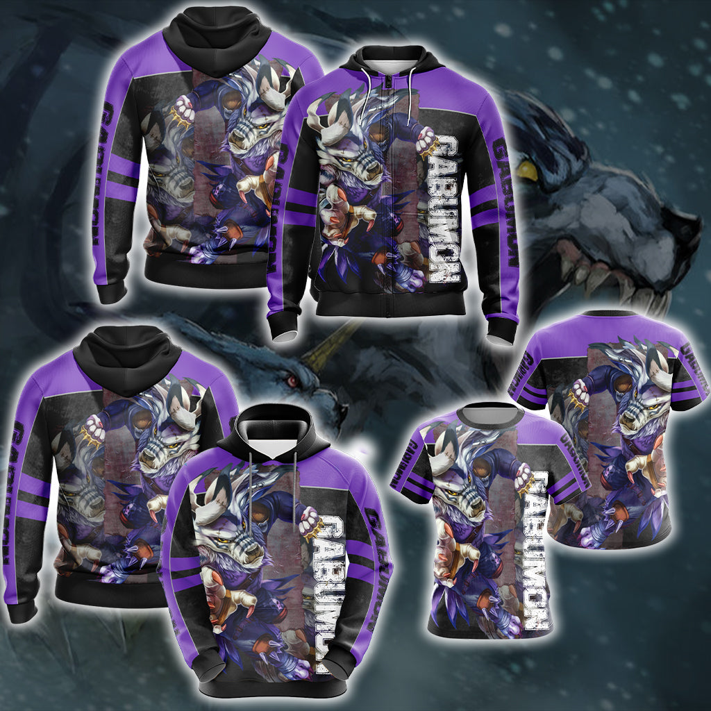 Digimon Gabumon Unisex 3D T-shirt   