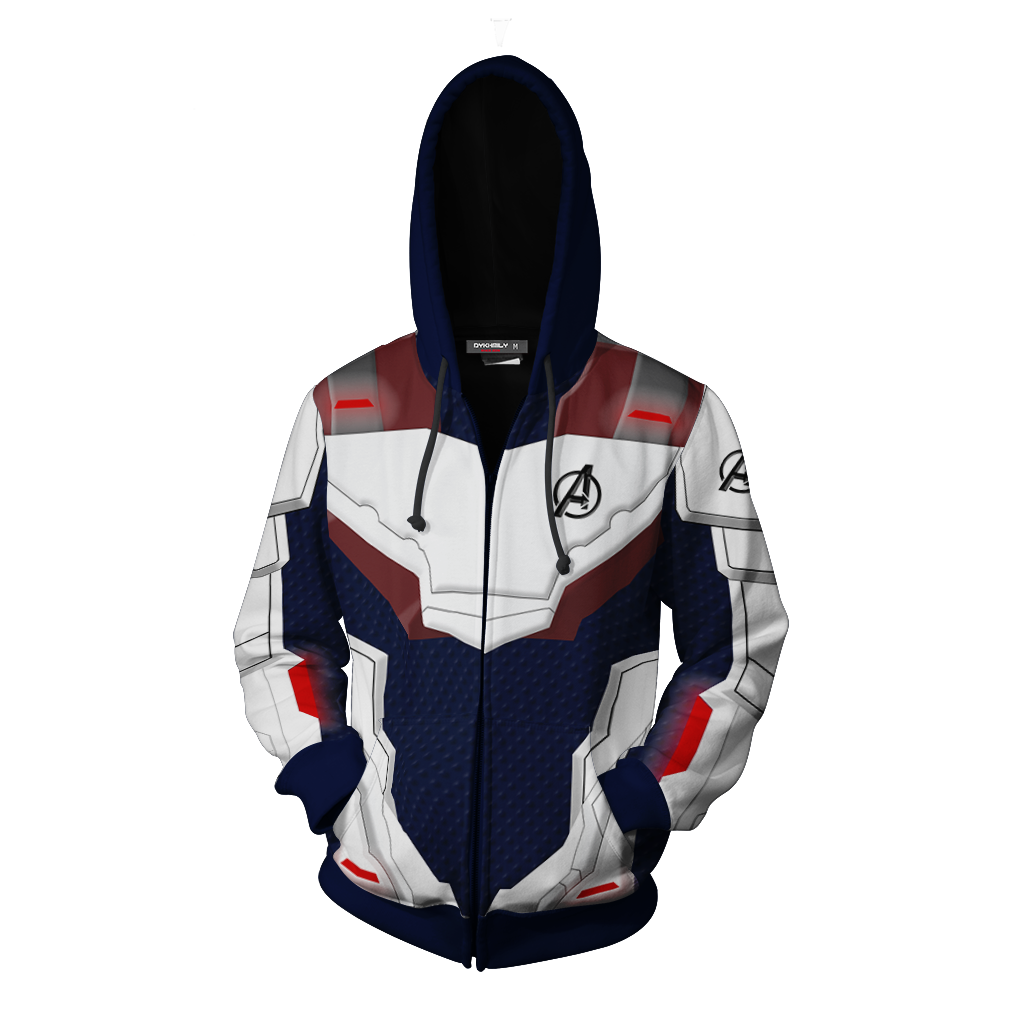 Avengers: Endgame Cosplay Zip Up Hoodie Jacket   