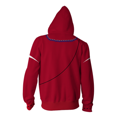 Inuyasha Cosplay Zip Up Hoodie Jacket   