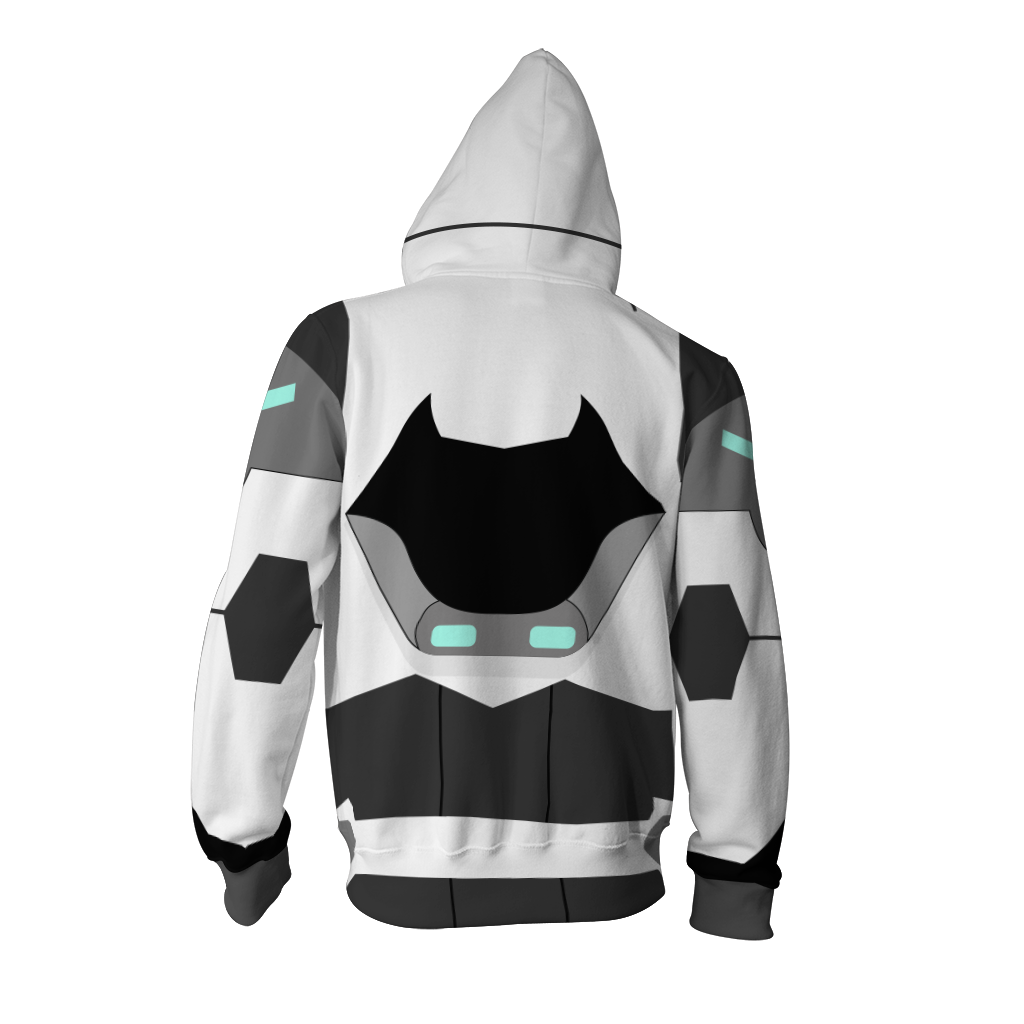 Shiro Voltron Legendary Defender Cosplay Zip Up Hoodie Jacket   