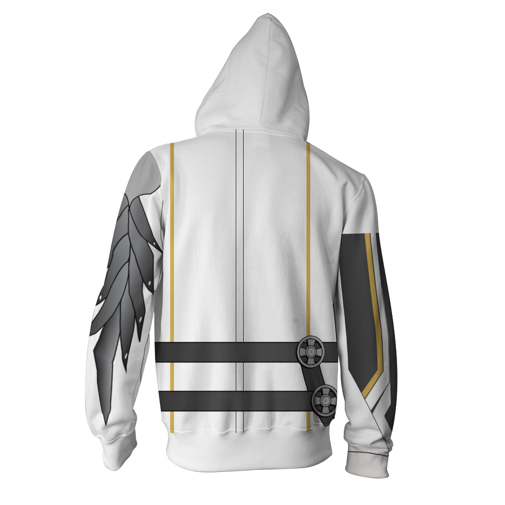 Elsword Raven BM (Blade Master) Cosplay Zip Up Hoodie Jacket   