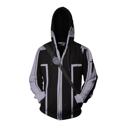 Sword Art Online Kirito Cosplay (ALfheim Online Ver) Zip Up Hoodie Jacket   