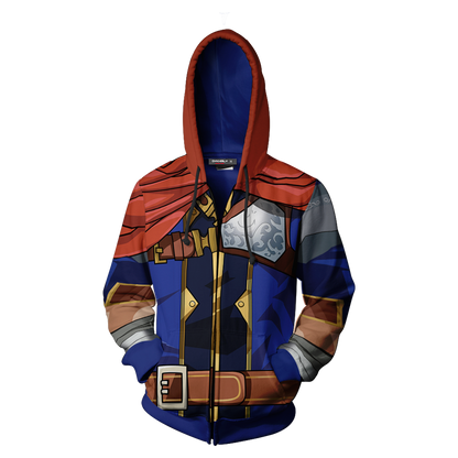Fire Emblem Ike Cosplay Zip Up Hoodie Jacket   