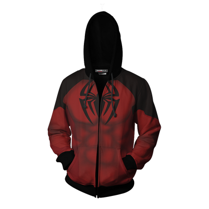 Scarlet Spider II Cosplay PS4 New Look Zip Up Hoodie Jacket   