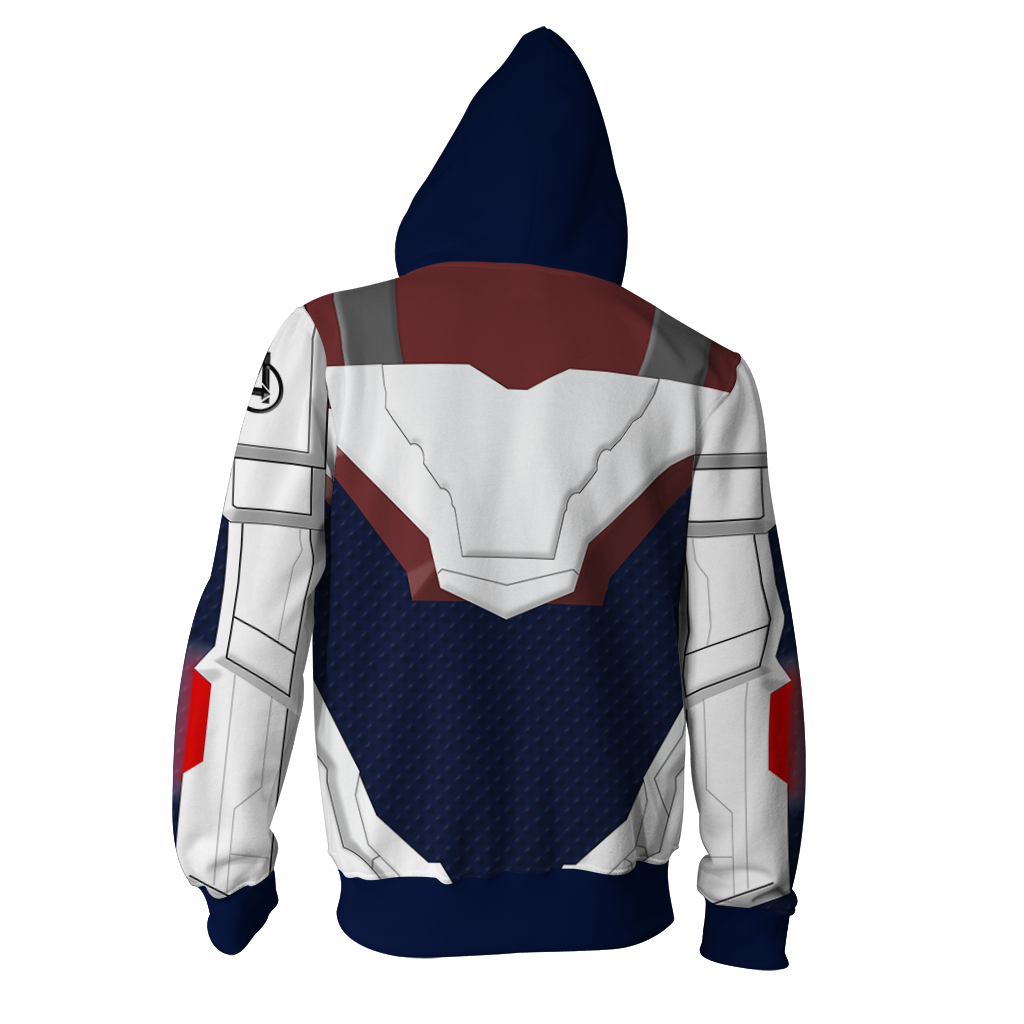 Avengers: Endgame Cosplay Zip Up Hoodie Jacket   