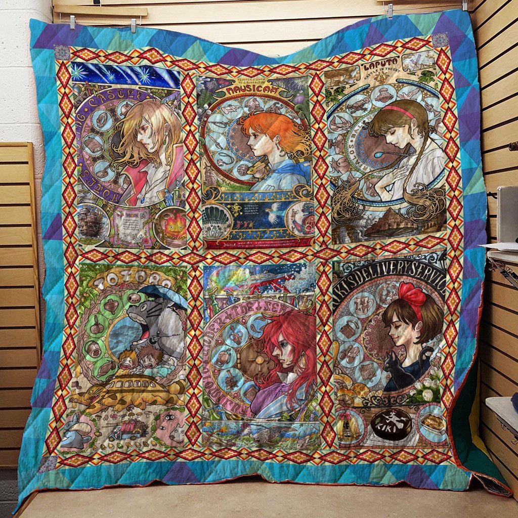 Ghibli Films Art 3D Quilt Blanket   