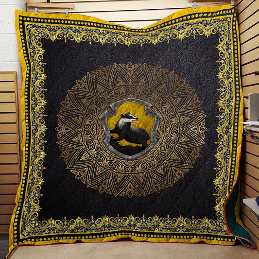 Hogwart House Hufflepuff Harry Potter 3D Quilt Blanket   