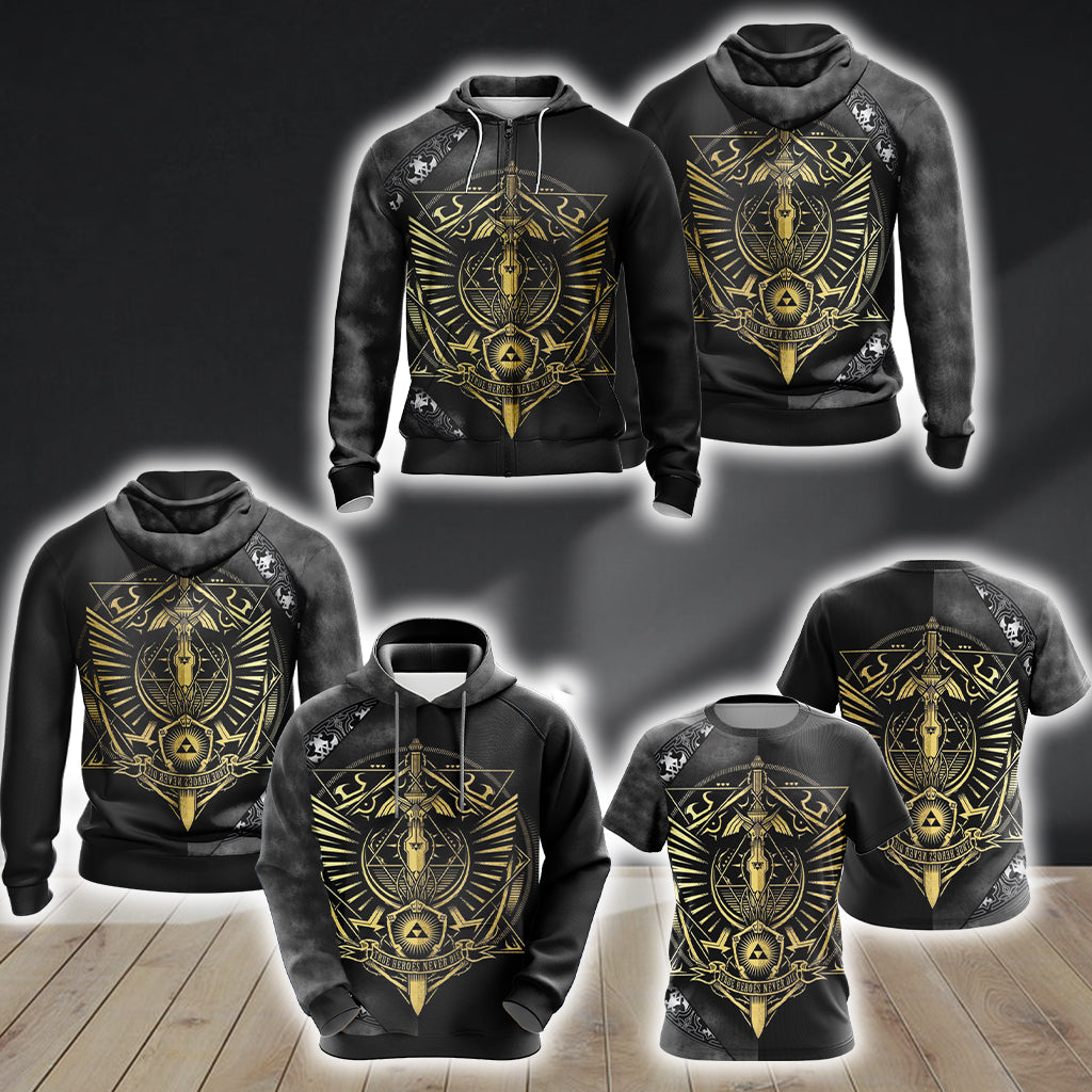 The Legend of Zelda All Over Print T-shirt Zip Up Hoodie   