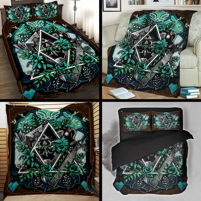 The Legend Of Zelda Green 3D Bed Set   