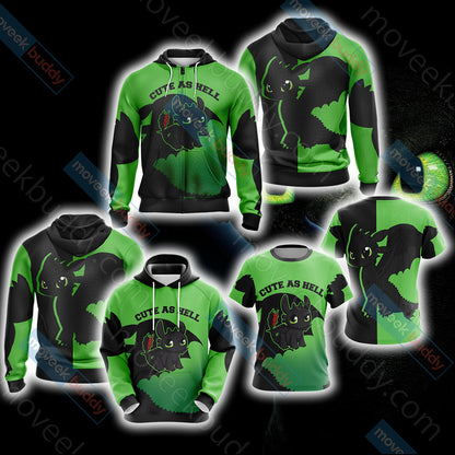 How To Train Your Dragon - Toothless Unisex 3D T-shirt   