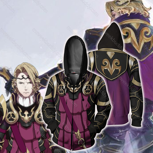 Fire Emblem Xander Cosplay Zip Up Hoodie Jacket XS  