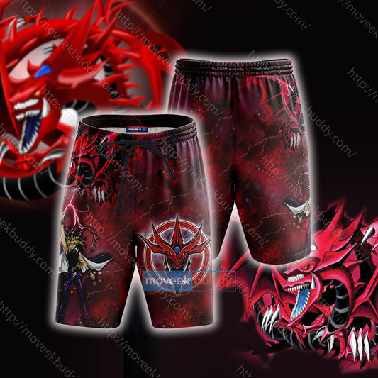 Yu-Gi-Oh! Yami Yugi And Slifer The Sky Dragon Beach Shorts S  