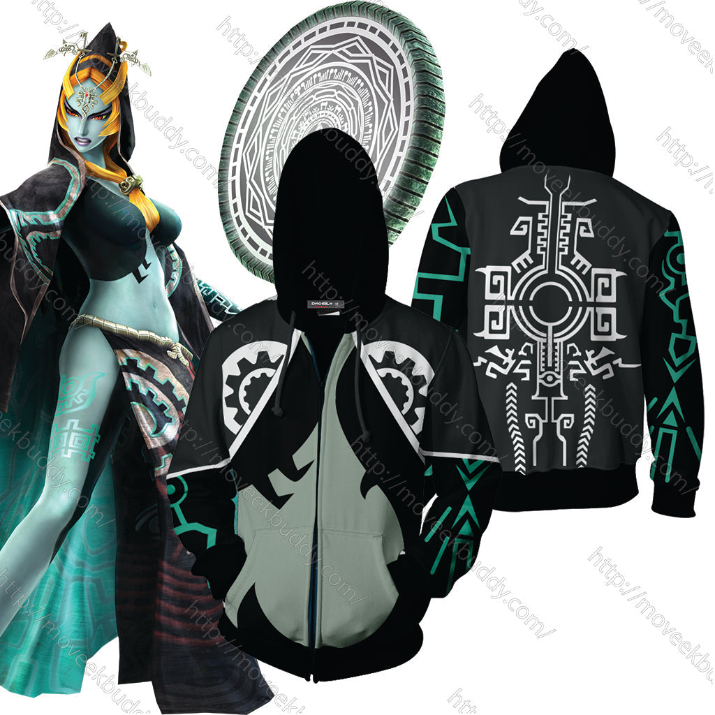 The Legend Of Zelda Midna Cosplay Zip Up Hoodie S  