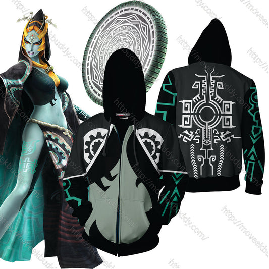 The Legend Of Zelda Midna Cosplay Zip Up Hoodie S  