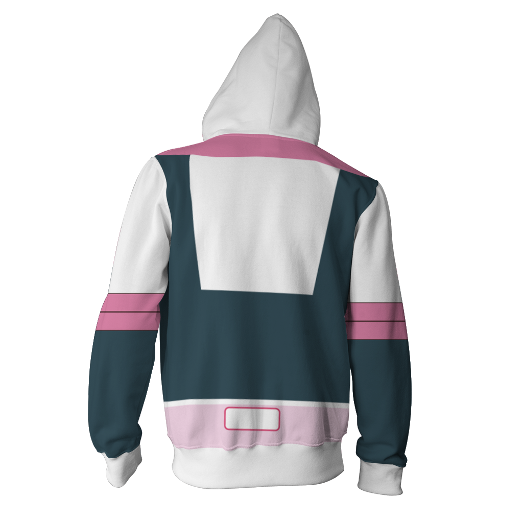 Boku No Hero Academia Ochako Uraraka Cosplay Zip Up Hoodie Jacket   