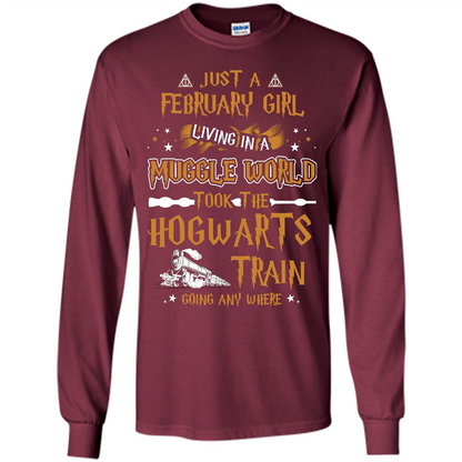 Harry Potter T-shirt Just A February Girl Living In A Muggle World   