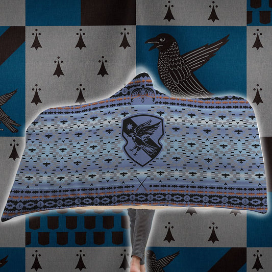The Wise Ravenclaw Harry Potter 3D Hooded Blanket Adult 80"x60"  