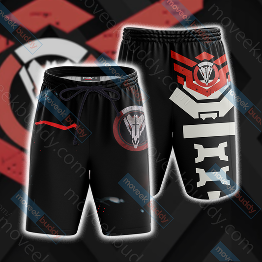 Overwatch - Blackwatch 3D Beach Shorts S  