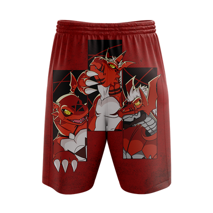 Digimon Guilmon Unisex New 3D Beach Shorts   