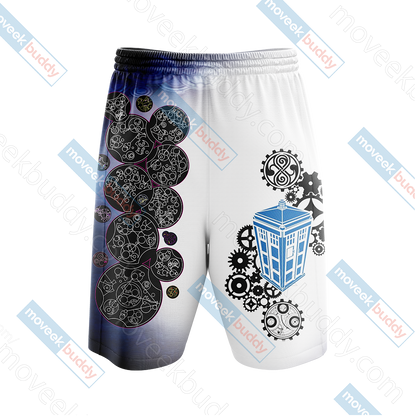 Doctor Who Tardis New Unisex 3D Beach Shorts   