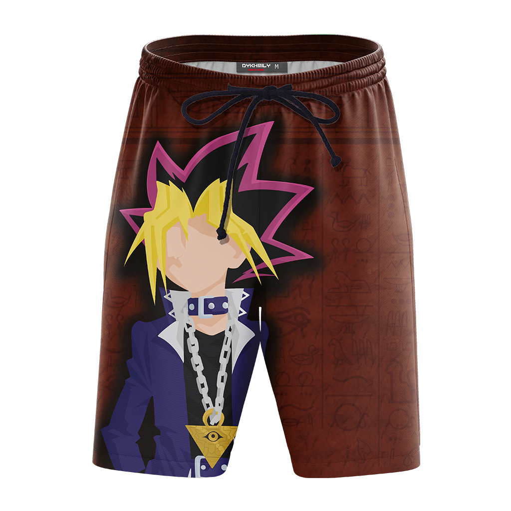 Yu-Gi-Oh! Yugi Muto And Slifer The Sky Dragon Beach Shorts   