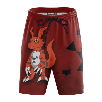 Digimon Guilmon Unisex New 3D Beach Shorts   