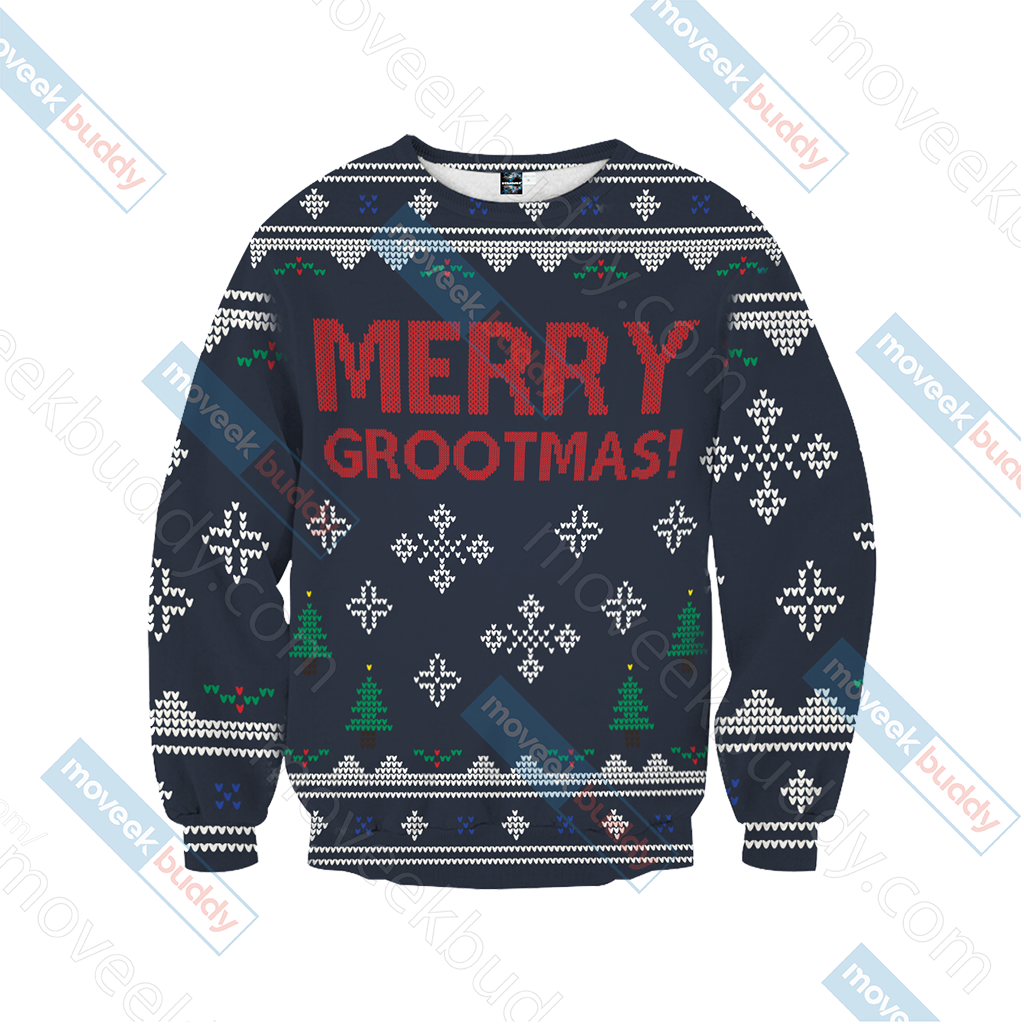 Guardian Of The Galaxy - Groot Merry Grootmas Christmas 3D Sweater   