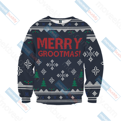 Guardian Of The Galaxy - Groot Merry Grootmas Christmas 3D Sweater   