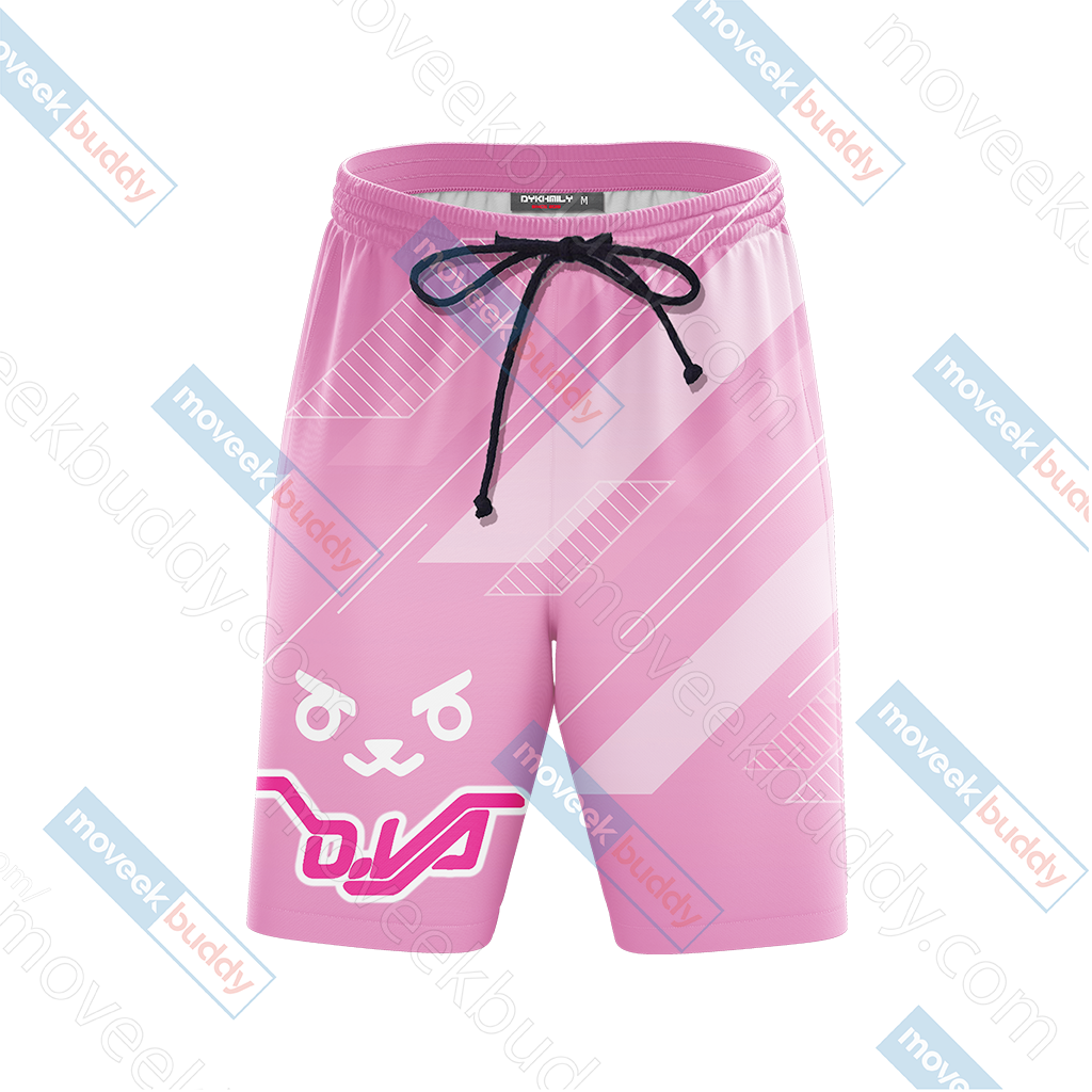 Overwatch D.Va Unisex 3D Beach Shorts   