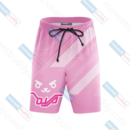 Overwatch D.Va Unisex 3D Beach Shorts   