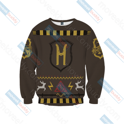 Harry Potter Loyal Like A Hufflepuff Winter Style Unisex 3D T-shirt   