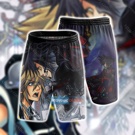 Kingdom Hearts Vanitas And Sora 3D Beach Shorts S  