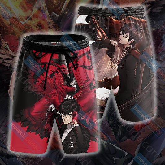 Persona 5 Joker And Arsen 3D Beach Shorts S  