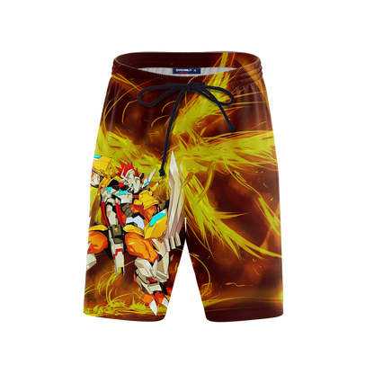 Digimon Greymon And Yagami Taichi 3D Beach Shorts   
