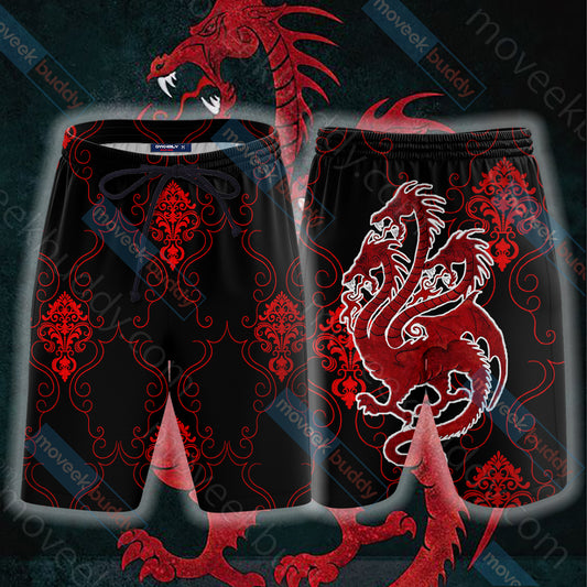 House Targaryen Dragon Game Of Thrones Beach Shorts S  