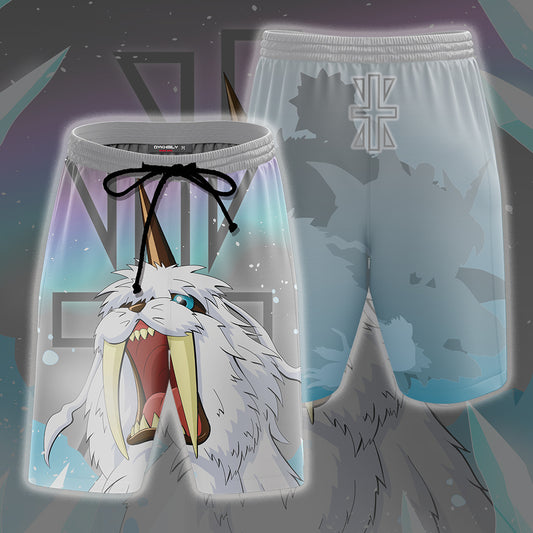 Digimon Ikakumon 3D Beach Shorts S  