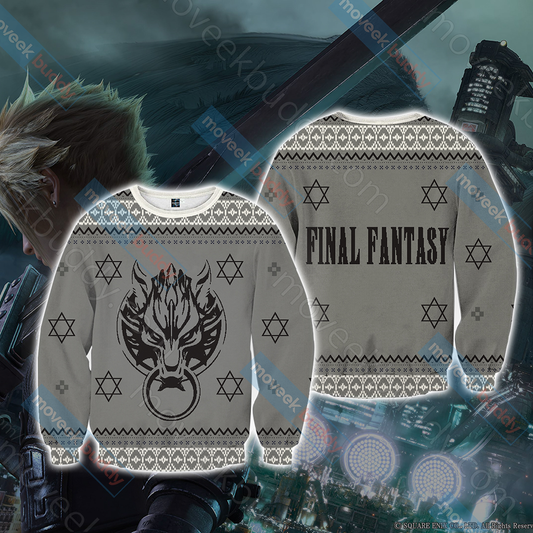 Final Fantasy VII - Cloud Christmas Style Unisex 3D Sweater S  