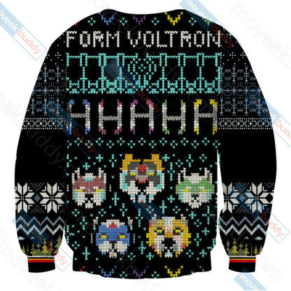 Voltron Knitting Style Unisex 3D Sweater   