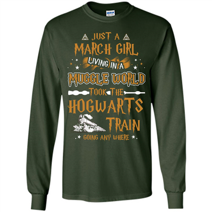 Harry Potter T-shirt Just A March Girl Living In A Muggle World   