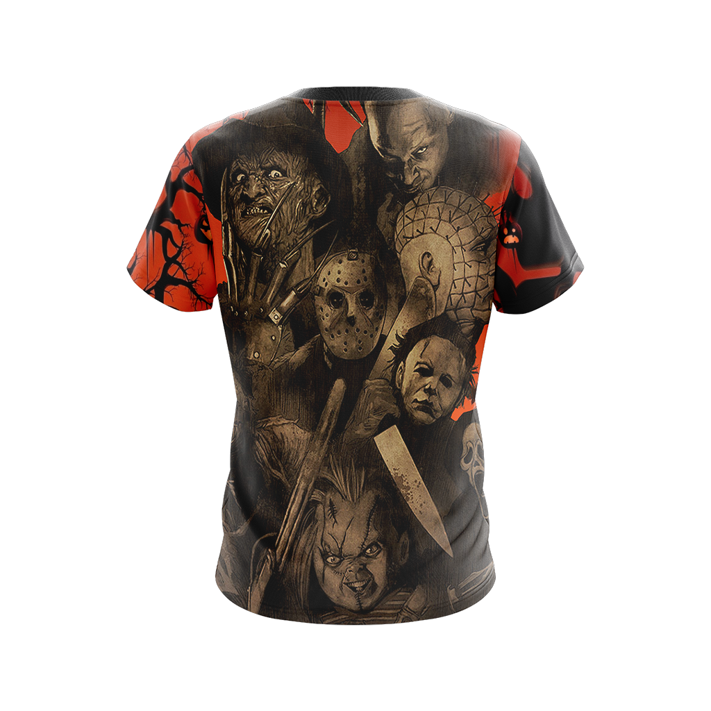 Horror Characters Halloween TV Show Unisex 3D T-shirt   