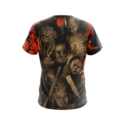 Horror Characters Halloween TV Show Unisex 3D T-shirt   